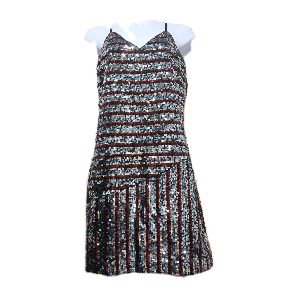 💎 LUXE LADIES Formal Sequined Dress ✨ Size S/M Prom Party Cocktail Evening Gown